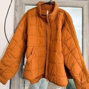 fp movement (FREE PEOPLE)|PIPPA PACKABLE PUFFER| Tan Brown puffer coat| LG